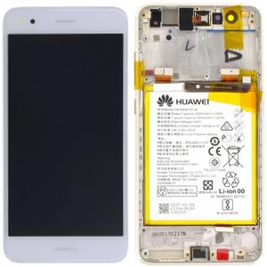 Huawei P9 Lite Mini/Y6 Pro (2017) (SLA-L02, SLA-L22, SLA-L03) LCD Display + Touchscreen + Frame - 02351TUY/02351KQL - White