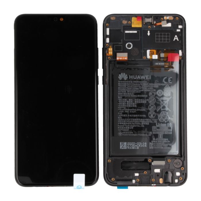 Huawei Honor 9X Lite (JNS-L21) LCD Display + Touchscreen + Frame - 02353QJJ - Black