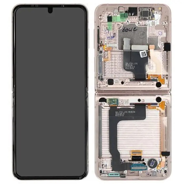 Samsung SM-F721B Galaxy Z Flip 4 LCD Display + Touchscreen + Frame - GH82-29440C/GH82-29441C/GH82-30238C/GH82-30239C - (Self-Assembled)  - Rose Gold