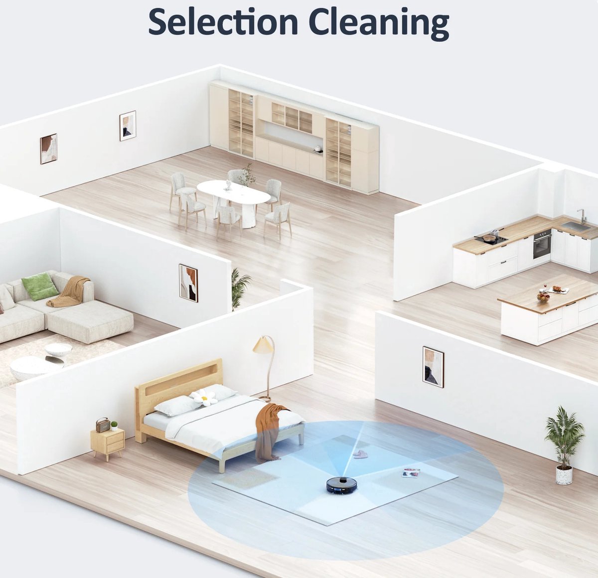 Lubluelu SL60D - LDS9.0 Lidar Navigation Robotic Vacuum Cleaner - Piano Black