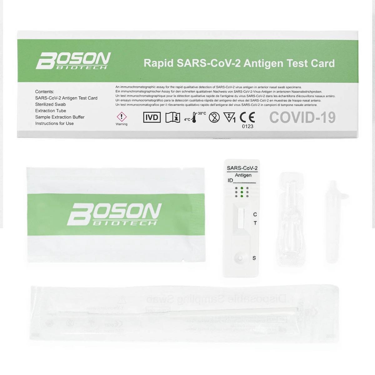 Boson - Rapid SARS-CoV-2 Antigen Self Tester - 5pc Pack