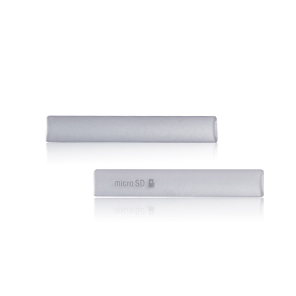 Sony Xperia Z3 Compact (D5803) Side Plugs Set 1284-3485 & 1284-3481 White