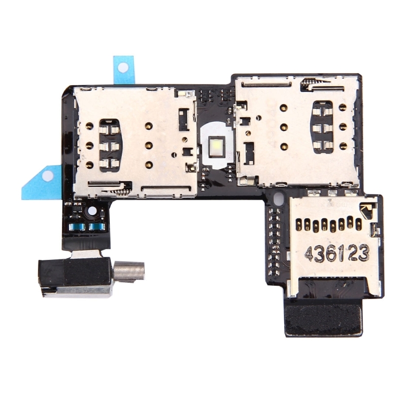 Motorola Moto G (2nd Gen XT1068) Simcard + Memorycard reader Flex Cable With Vibration Module 