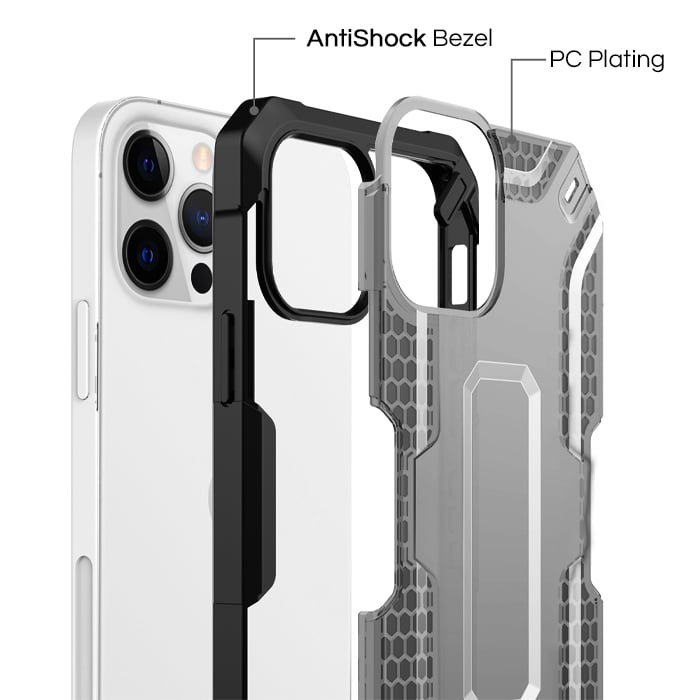 Livon Survival Shield Case for iPhone 12/12 Pro - Clear Black