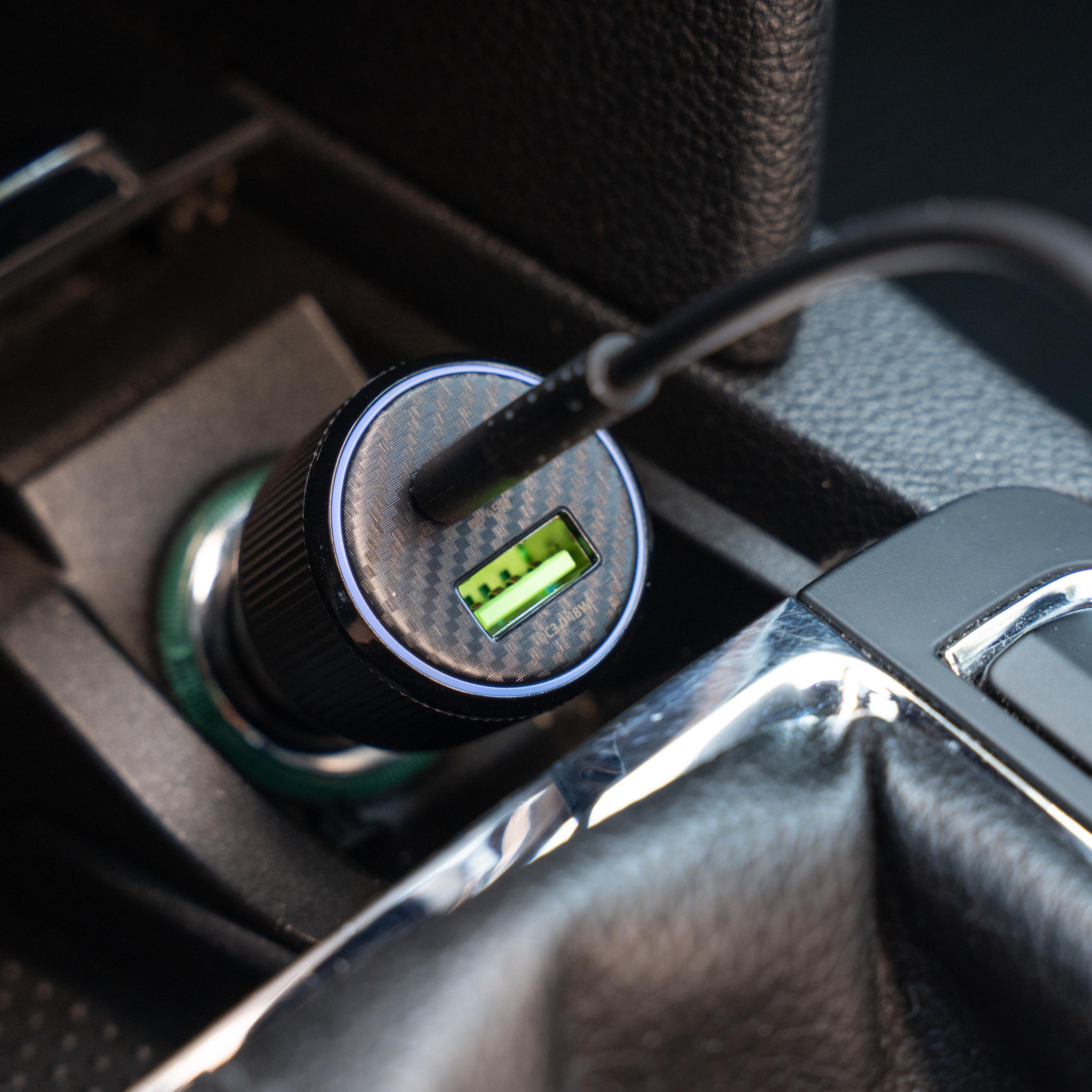 Swissten Dual USB-C & USB-A Car Charger (38W)  (38W) - 20111902 - Black