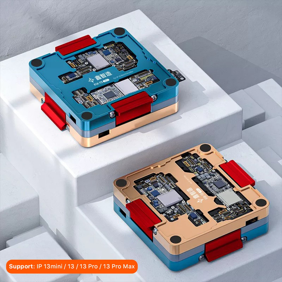 Xinzhizao FIX-13 - 4 in 1 Double Sided Motherboard Layer Test Fixture  - For iPhone 13 / 13 Mini / 13 Pro / 13 Pro Max