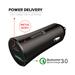 Swissten 2.4A Power Delivery (36W) Car Charger - 20111660 - With USB-A & USB-C Port - Black