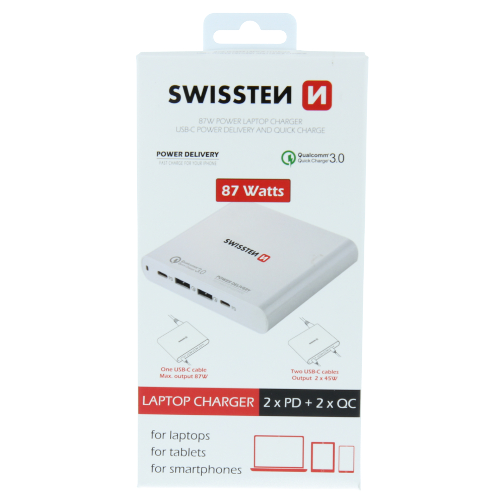 Swissten 87W Laptop Travel Charger - 22013340