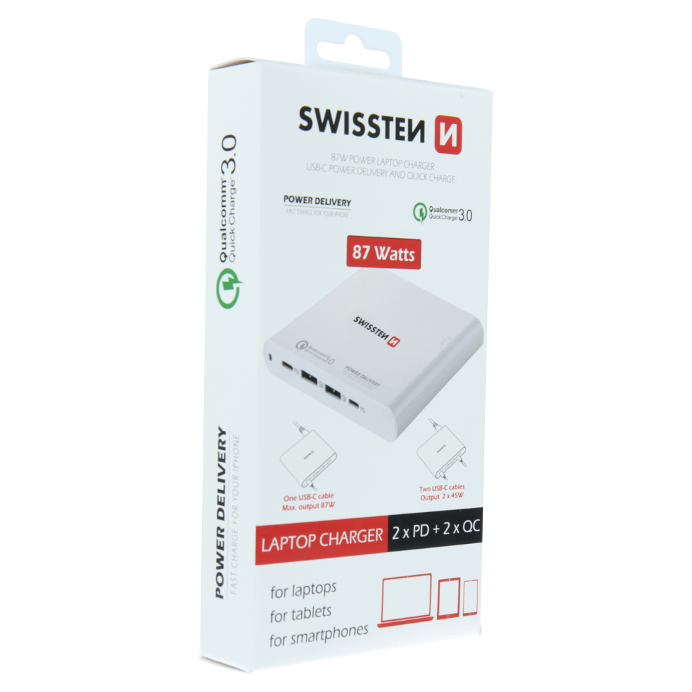 Swissten 87W Laptop Travel Charger - 22013340