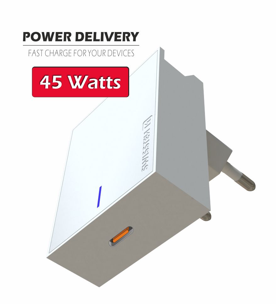 Swissten USB-C Travel Charger (45W) - 22050400 - White