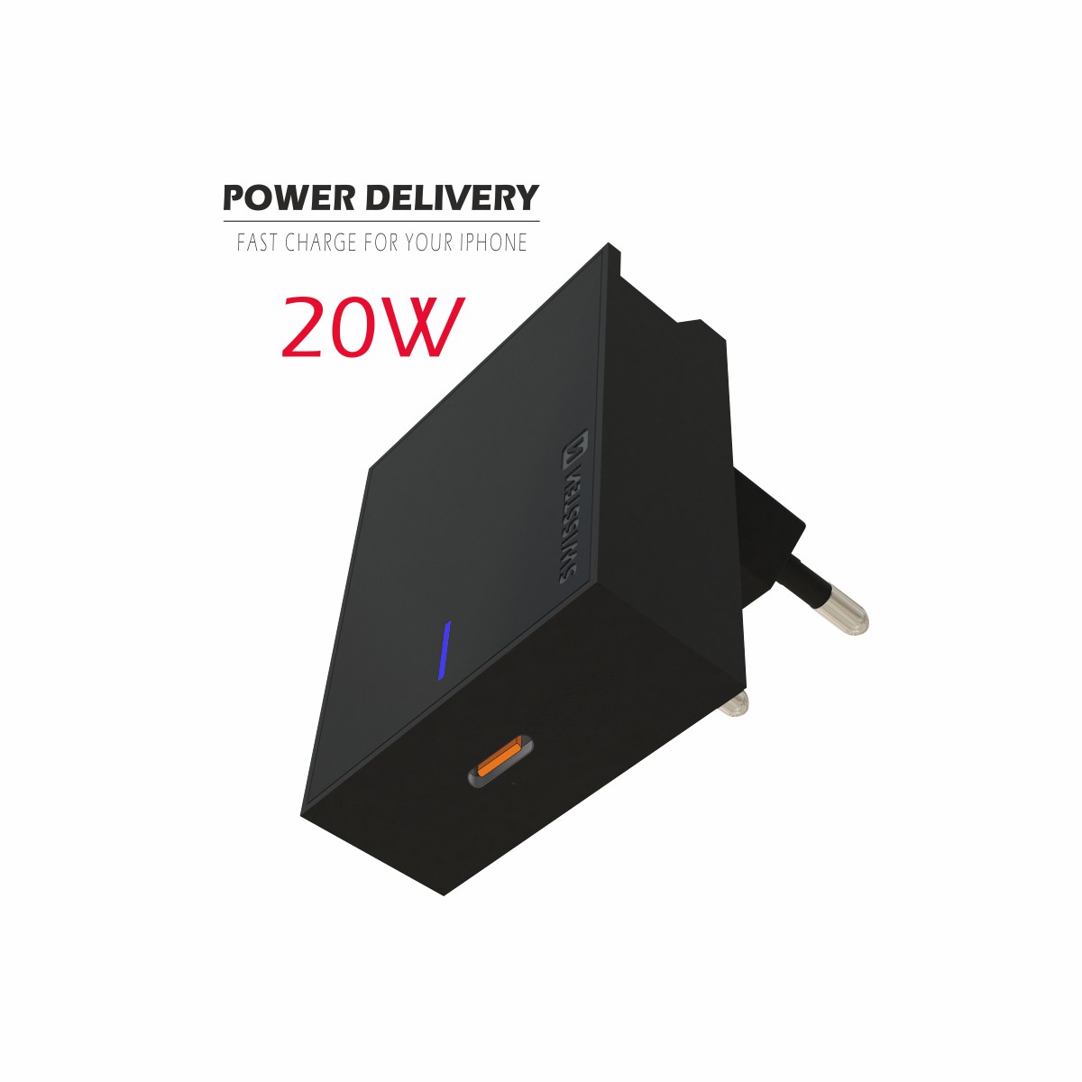 Swissten USB-C Travel Charger (20W) - 22050500 - Black