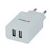 Swissten 2.1A Dual Port Travel Charger (10.5W) - 22057000 +  Lightning USB Cable - White