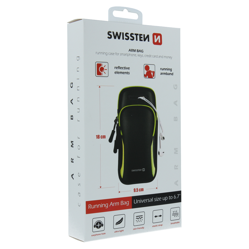 Swissten ArmBag Case - 32903500 - Up to Phones for 6,7" - Black