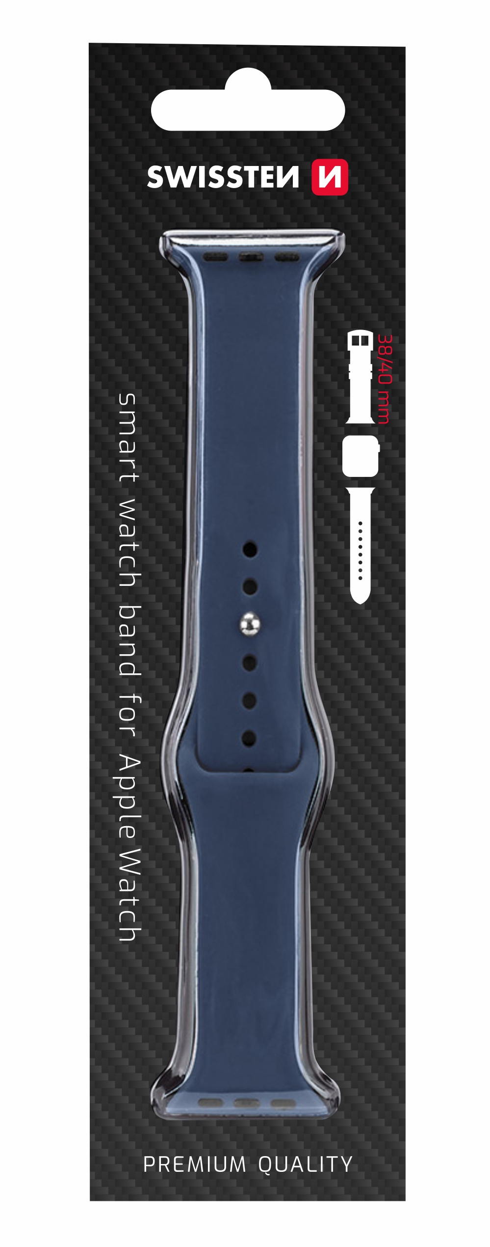Swissten Apple Watch 38-40mm Silicone Band - 46000103 - Navy