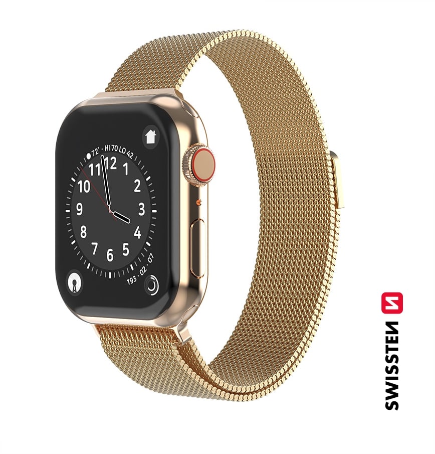 Swissten Apple Watch 42-44mm Mesh Band - 46000213 - Gold
