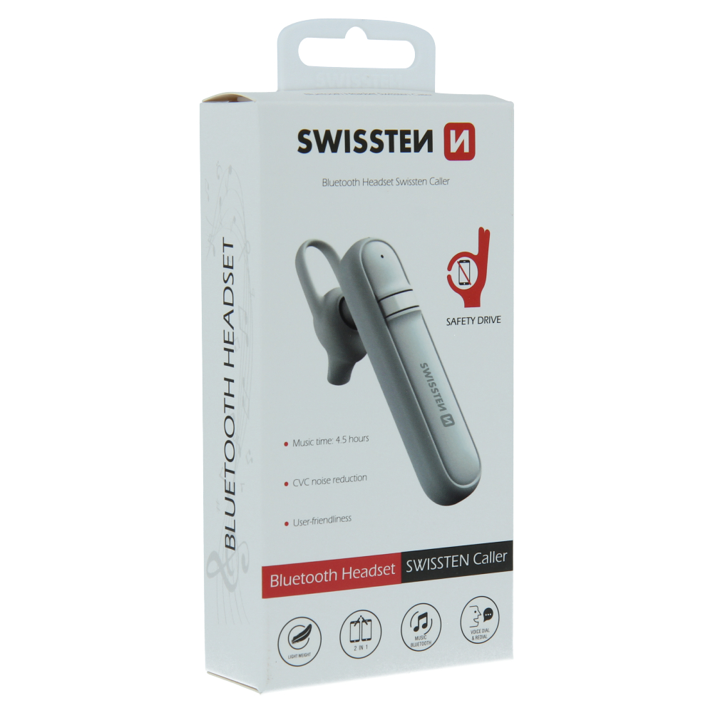 Swissten Caller Bluetooth Headset - 51104000 - White
