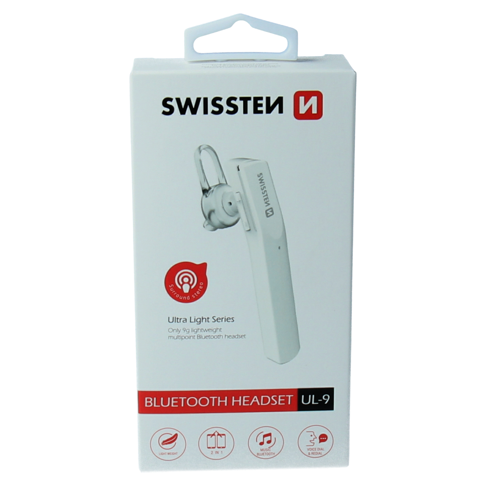 Swissten Ultra Light Bluetooth Headset - 51105100 - White