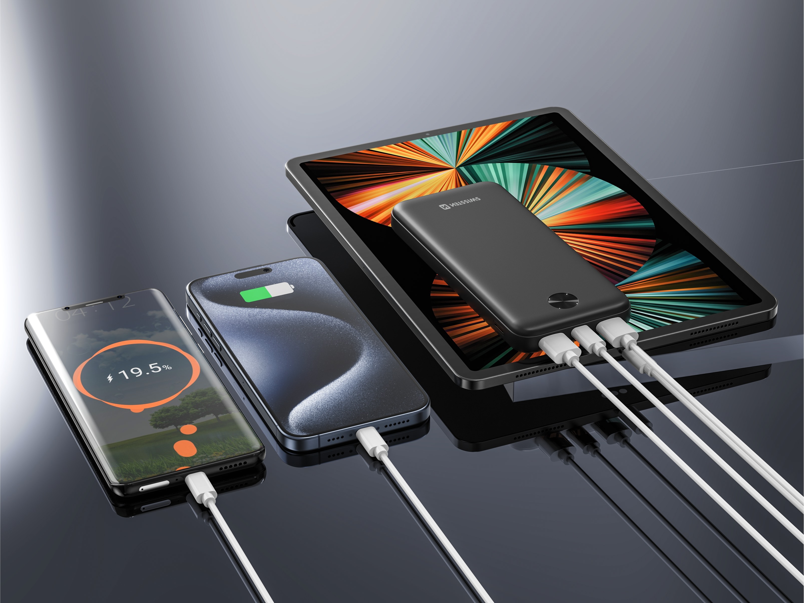 Swissten Worx Pro Powerbank - 22013949 - 10.000 mAh - Black