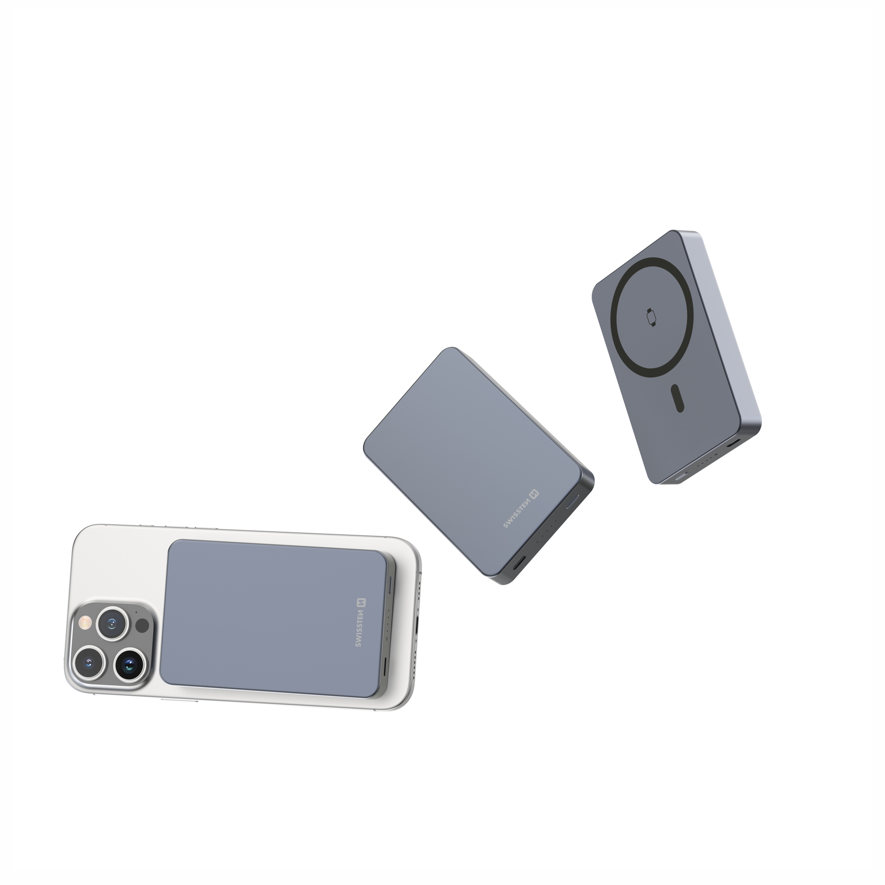 Swissten Fusion MagSafe Powerbank - 22013983 - 10.000 mAh - Silver