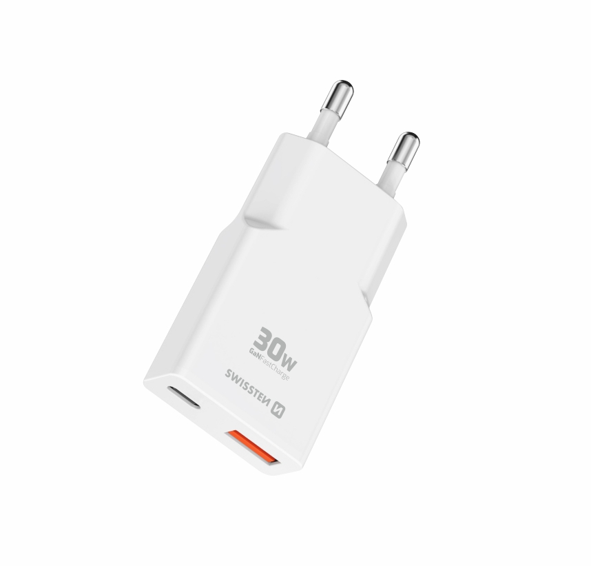 Swissten Slim GaN Travel Charger (30W) - 22070201