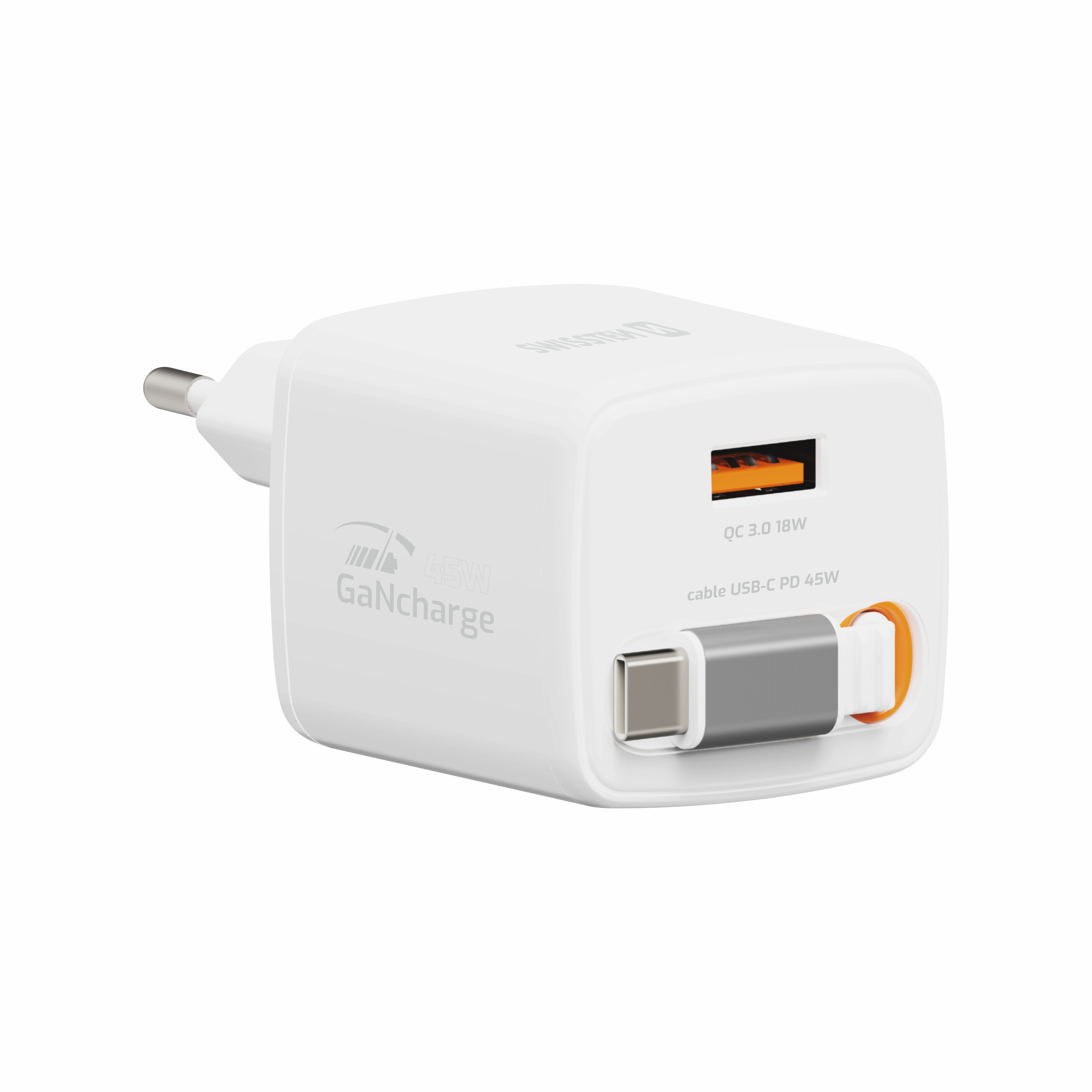 Swissten 45W oplader - White