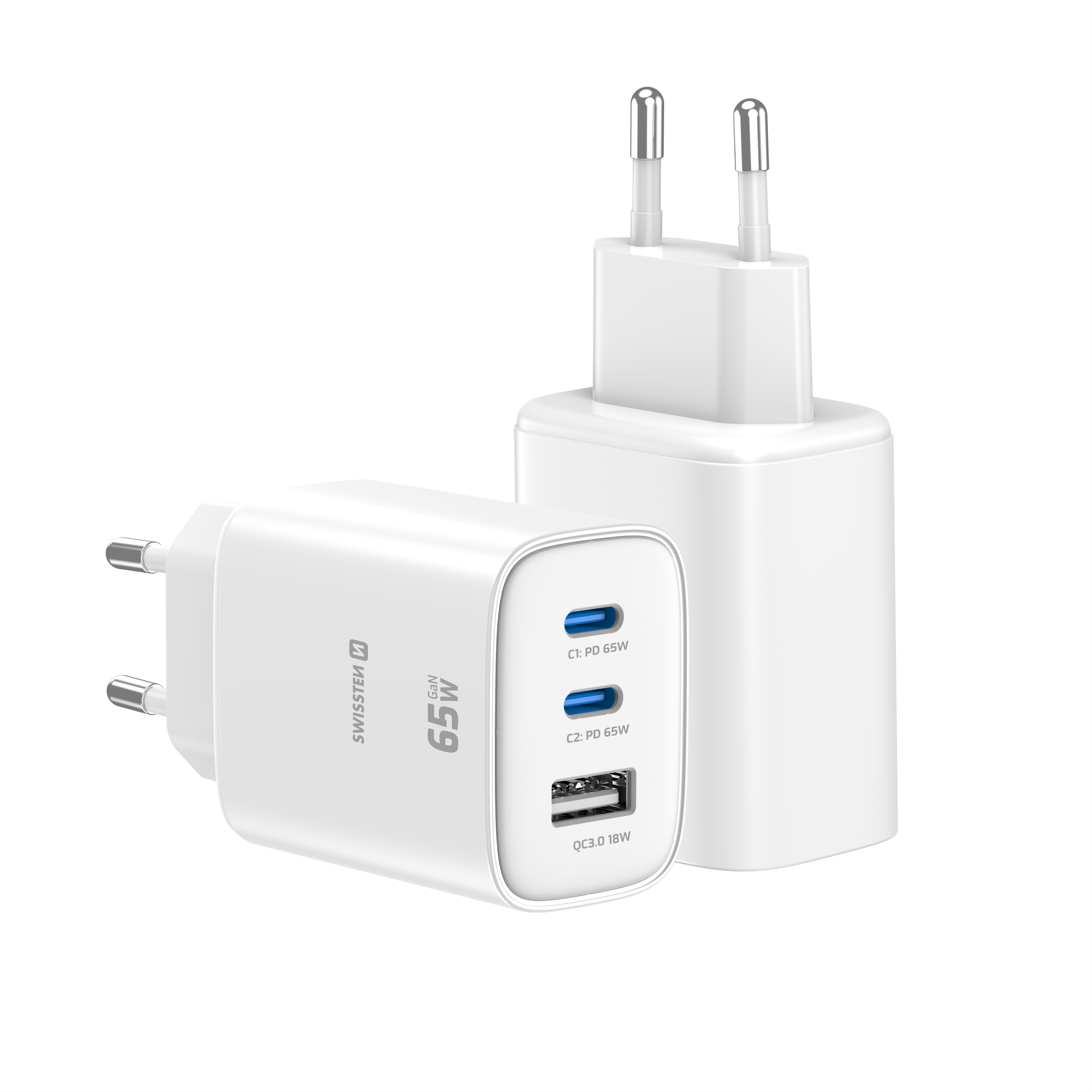 Swissten 65W oplader - USB-C - White