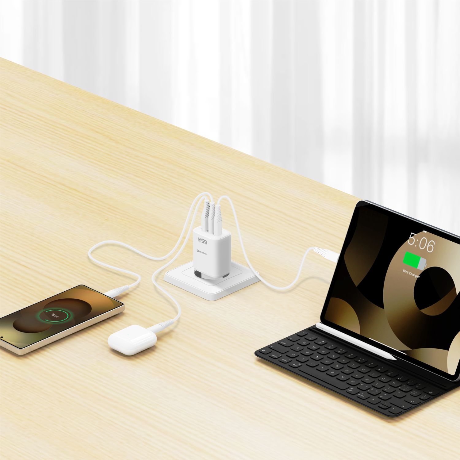 Swissten 65W oplader - USB-C - White