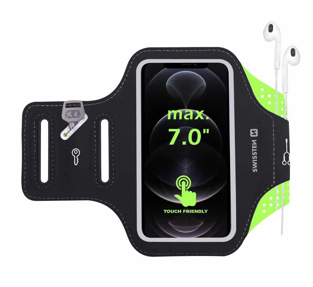 Swissten Armband Case - 32903300 - Up to Phones for 7.0" - Black