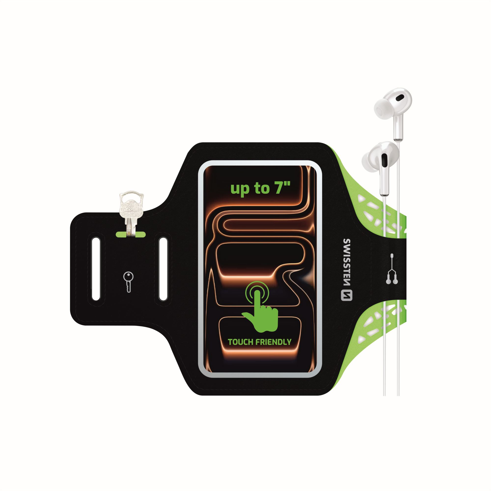 Swissten Armband Case - 32904010 - Up to Phones for 7.0" - Black