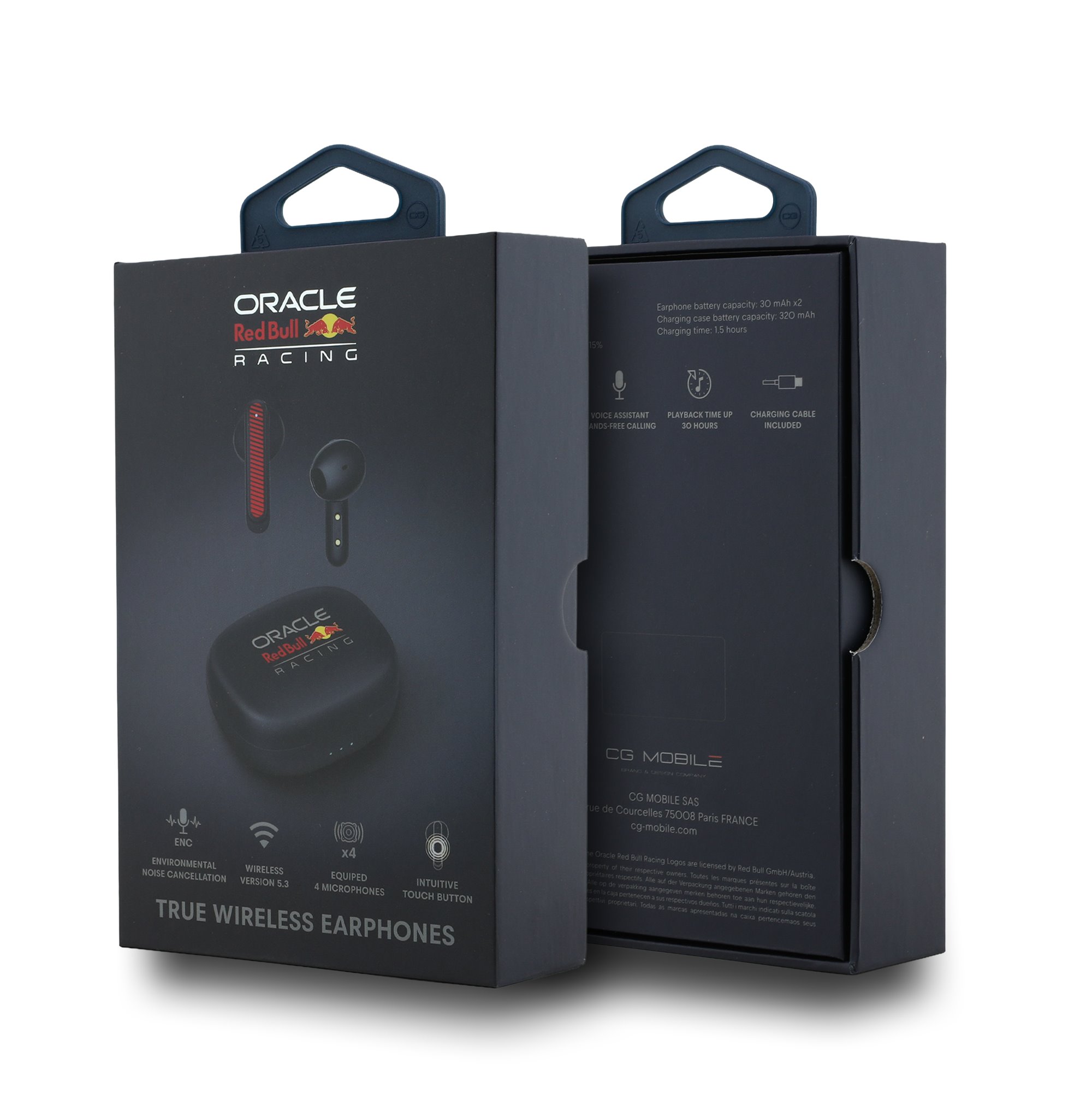 Red Bull Powerbar ENC TWS Wireless Earphones - 3666339455439 - Navy