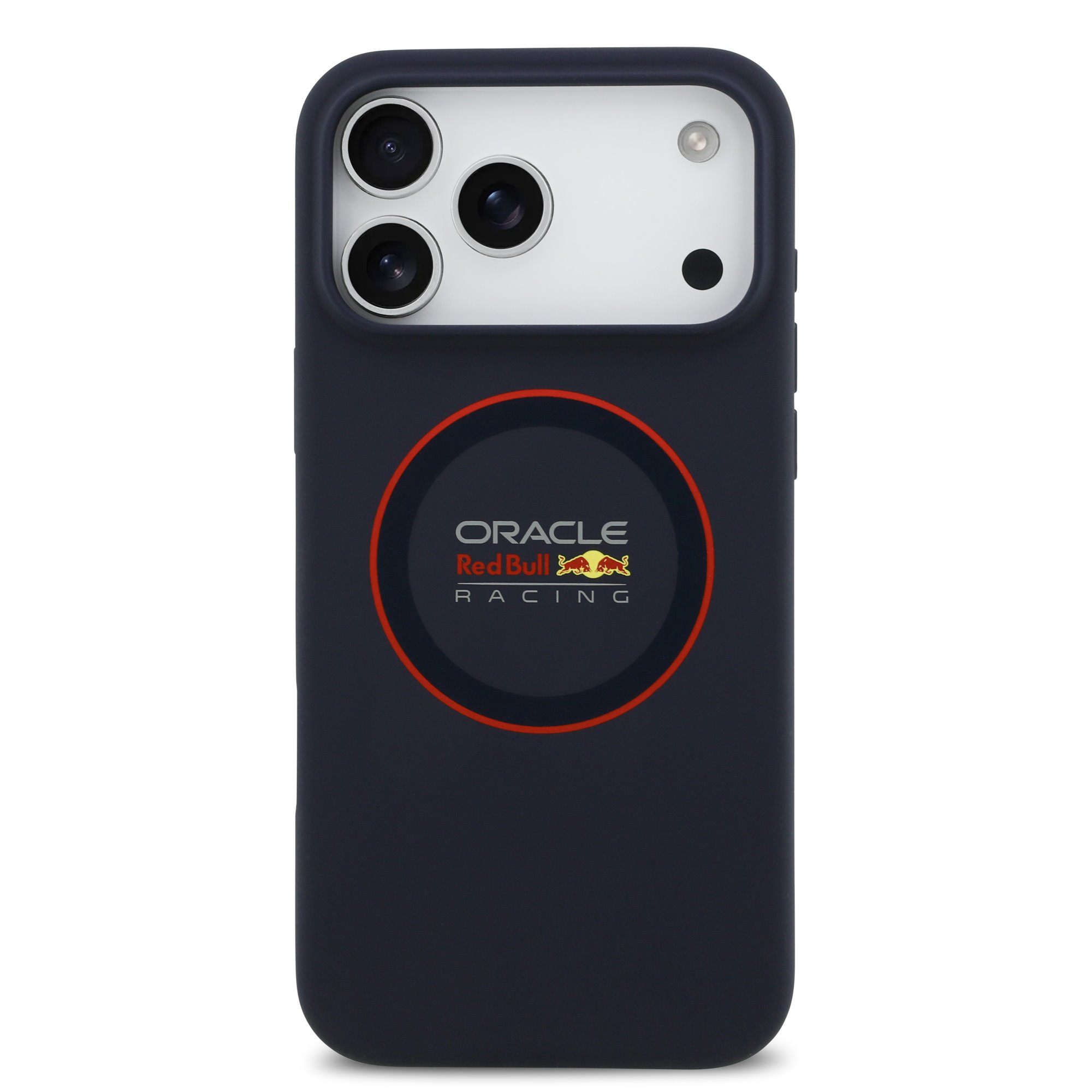 Red Bull iPhone 17 Pro Max MagSafe Liquid Silicon Case With Red Ring - 3666339527334 - Navy