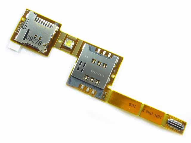 Sony Ericsson Xperia X10 Simcard + Memorycard reader Flex Cable 1224-1548 