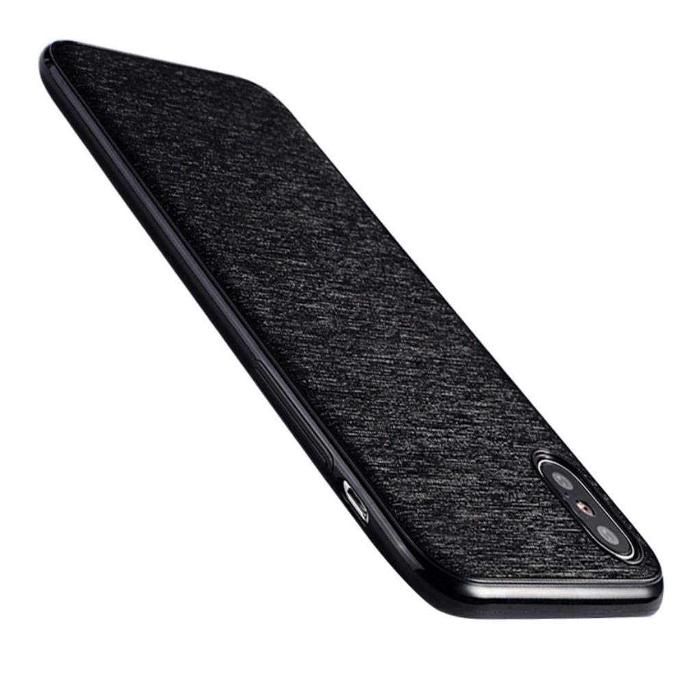 Apple iPhone 7 Plus/iPhone 8 Plus - Sulada Slim Brush TPU Case - Black