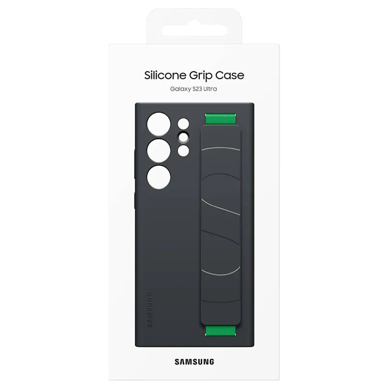 Samsung SM-S918B Galaxy S23 Ultra Silicone Grip Cover - EF-GS918TBEGWW - Black