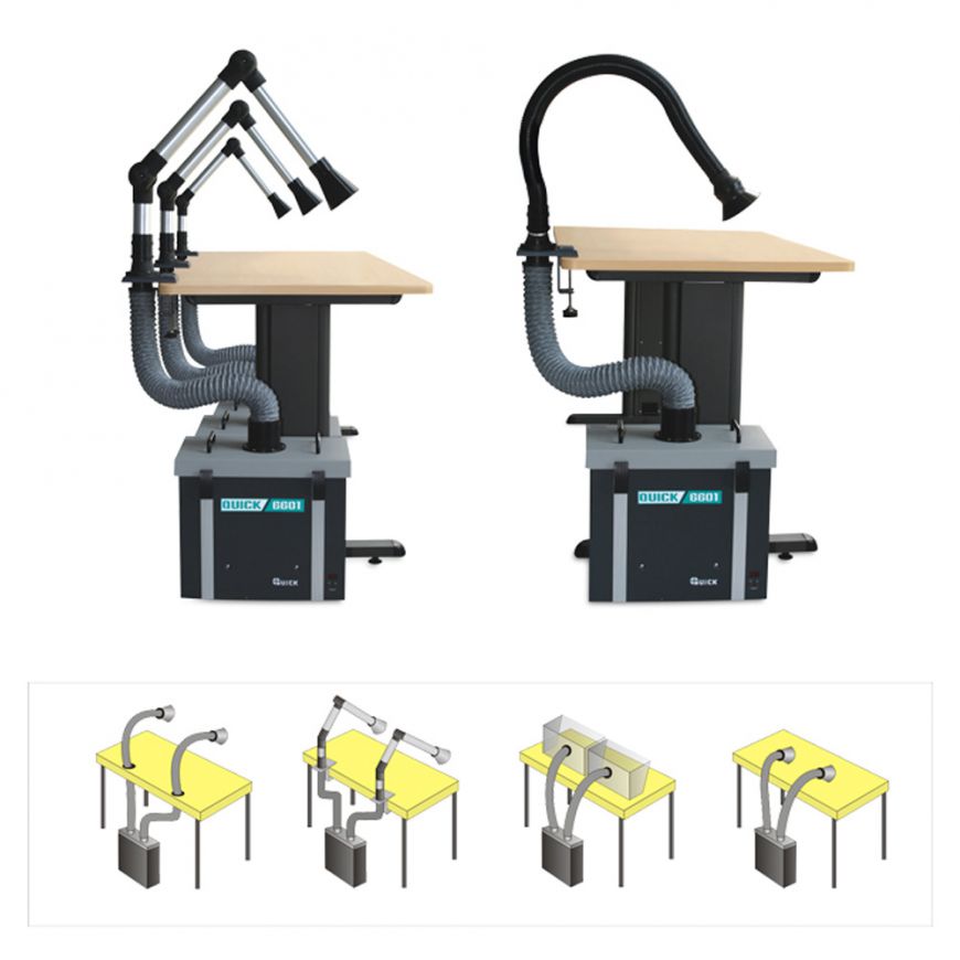 QUICK  250W One pipe Fume Purifying & Filtering System - 6601