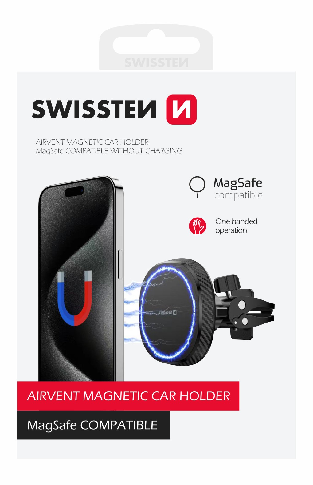 Swissten Compact Airvent MagStick Car Holder - 65010800