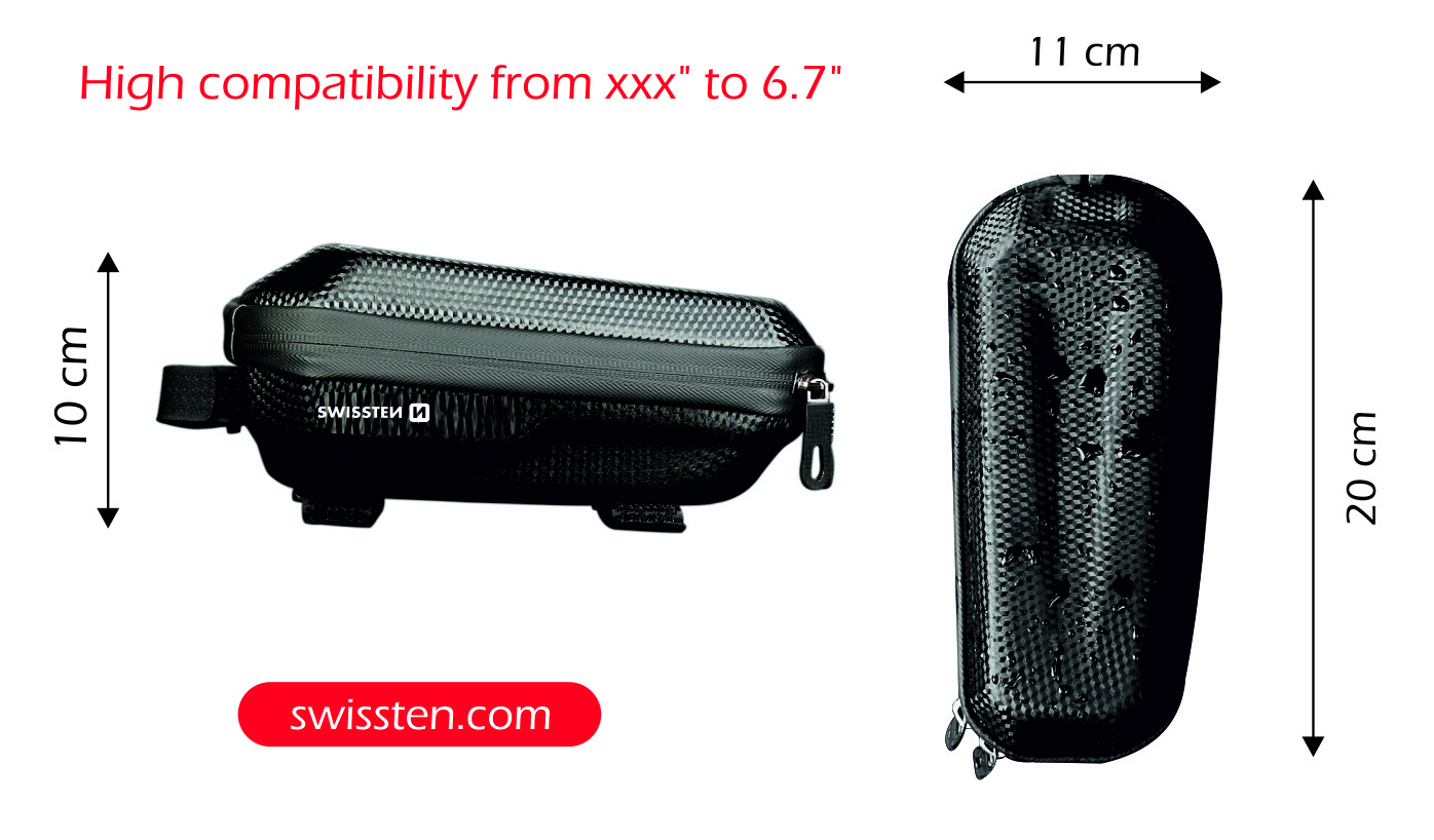 Swissten Waterproof Hard Sheel XL Bike Holder - 65020300 - Black