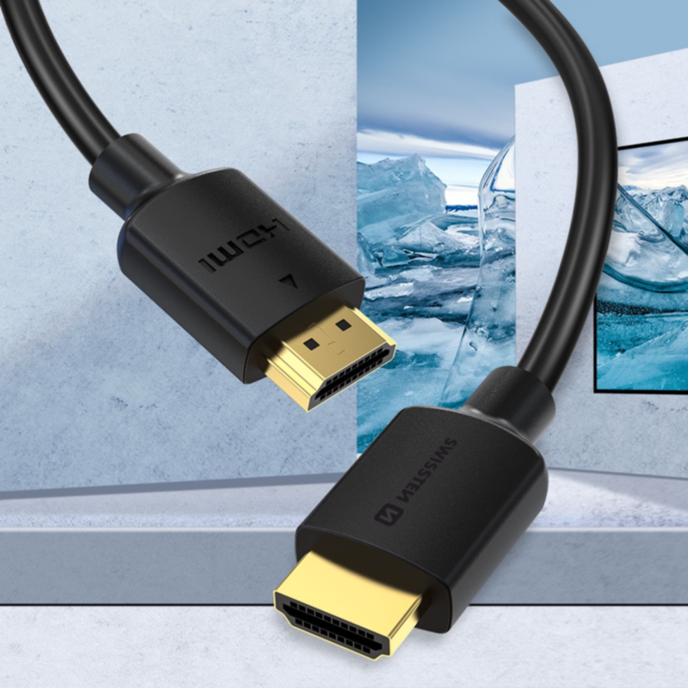 Swissten 4K HDMI Cable 60Hz - 75501111 - 1 Meter - PVC - Black
