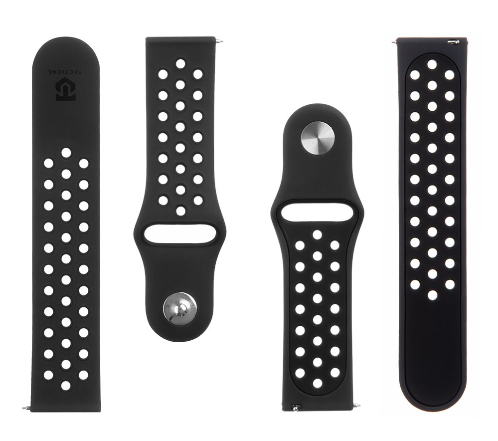Tactical 234 Double Silicone Watch Band - 8596311070167 - 22 mm - Black