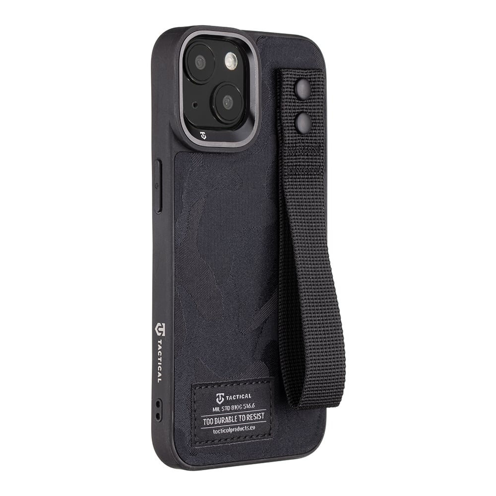 Tactical iPhone 13 Camo Troop Drag Strap Cover - 8596311194665 - Black