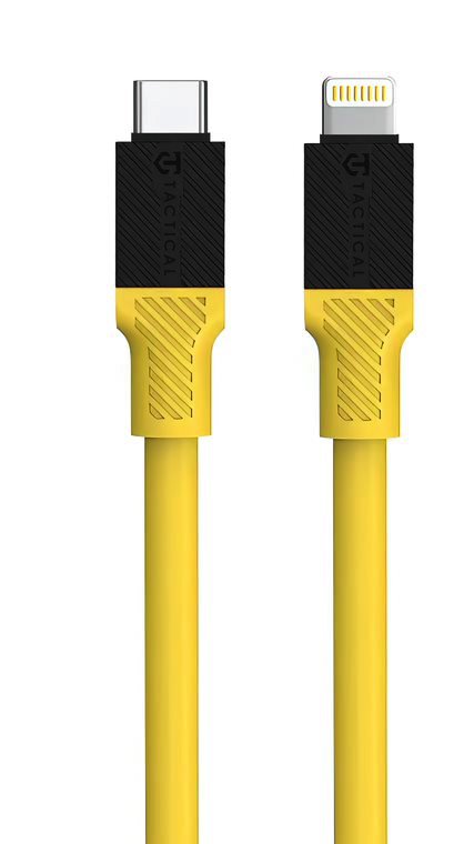 Tactical Fat Man Cable USB-C/Lightning - 8596311227981 - 1m - Yellow-