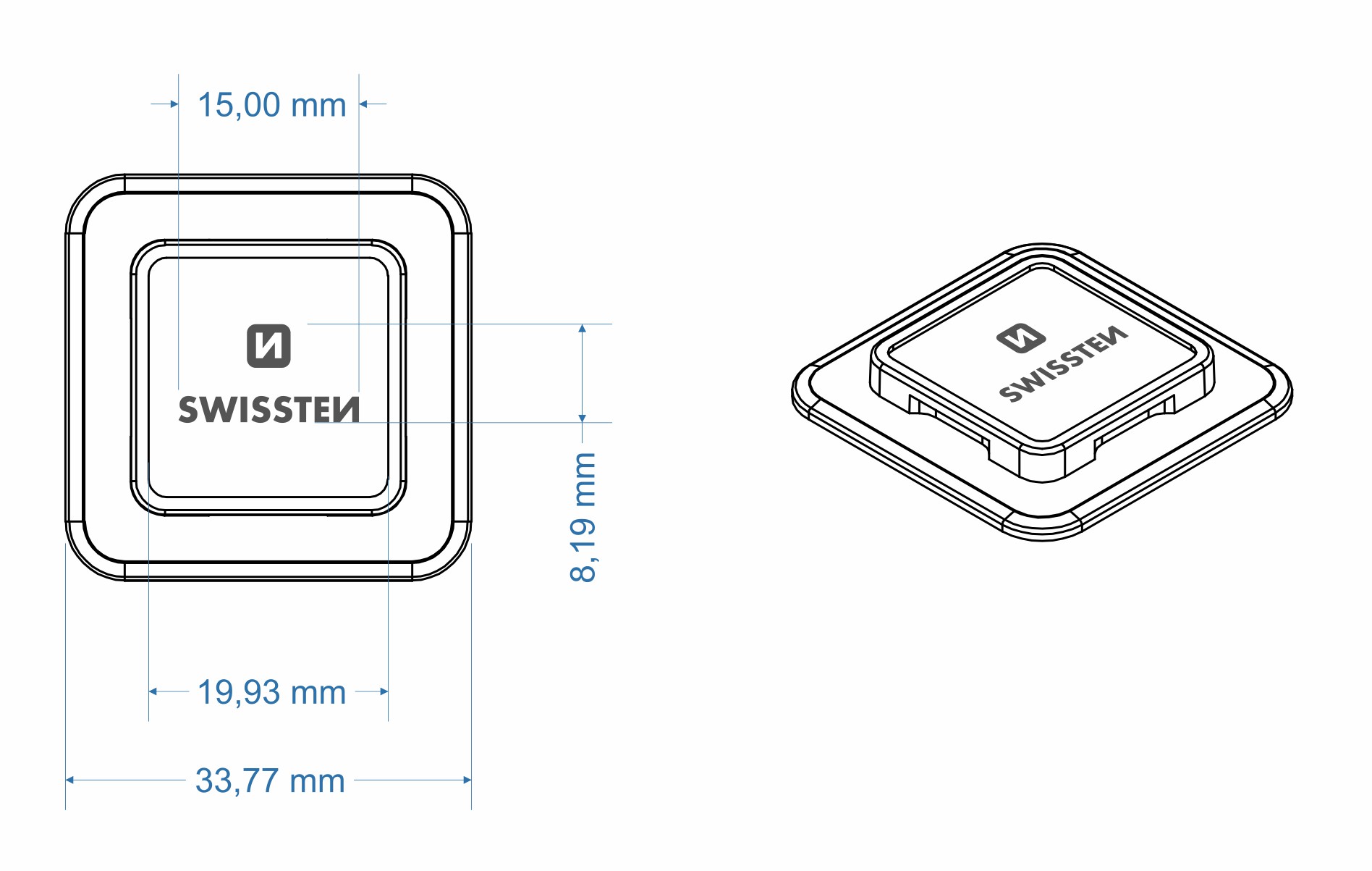 Swissten Easy Lock Adapter - 88801407