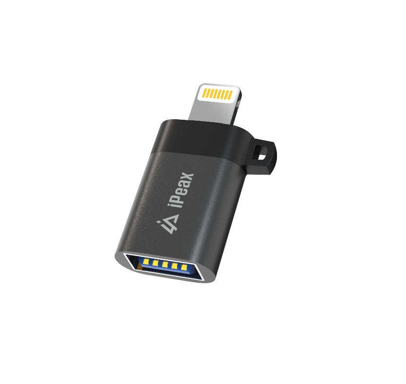 iPeax Lightning To USB-A (Female) OTG Adapter - 90010142 - Black