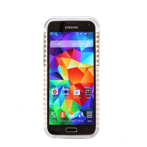LED Flash - Selfie Case - Samsung Galaxy G935 S7 Edge - White 