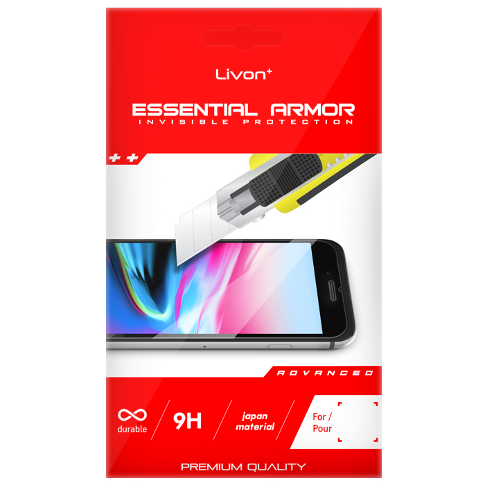 Livon  Apple iPhone XS Max Tempered Glass For Rear 0.3mm - 2.5D