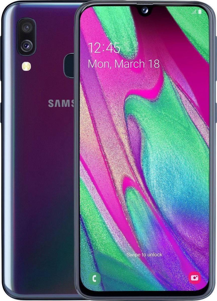 Samsung SM-A405F Galaxy A40 - 64GB - Provider Pre-Owned - Black