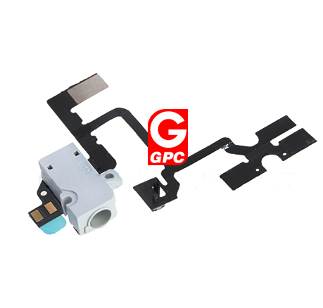 Apple iPhone 4S Headphone Jack Flex Cable With Volume Button Flex Cable White 