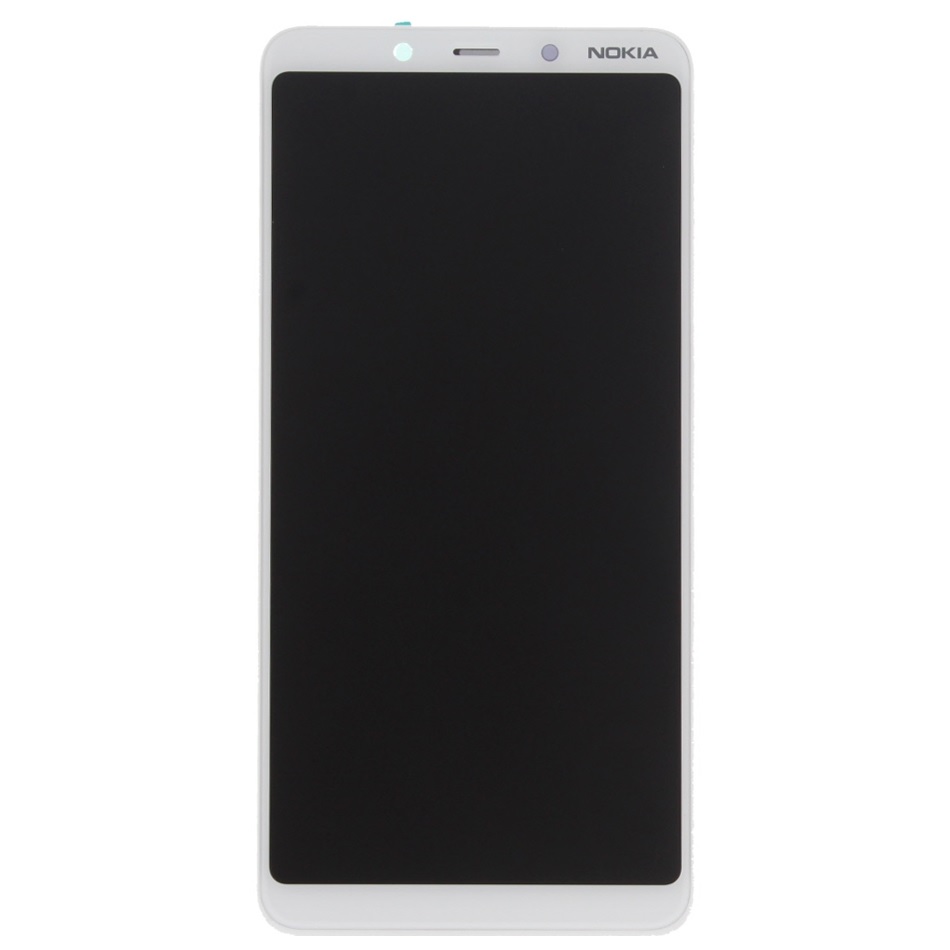 Nokia 3.1 Plus (TA-1104, TA-1115, TA-1118, TA-1125) LCD Display + Touchscreen + Frame 20ROOWW0001 - White