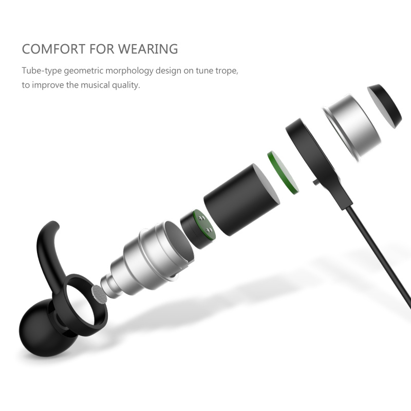 Baseus B16 Bluetooth Wireless Metal Headset with Microphone White