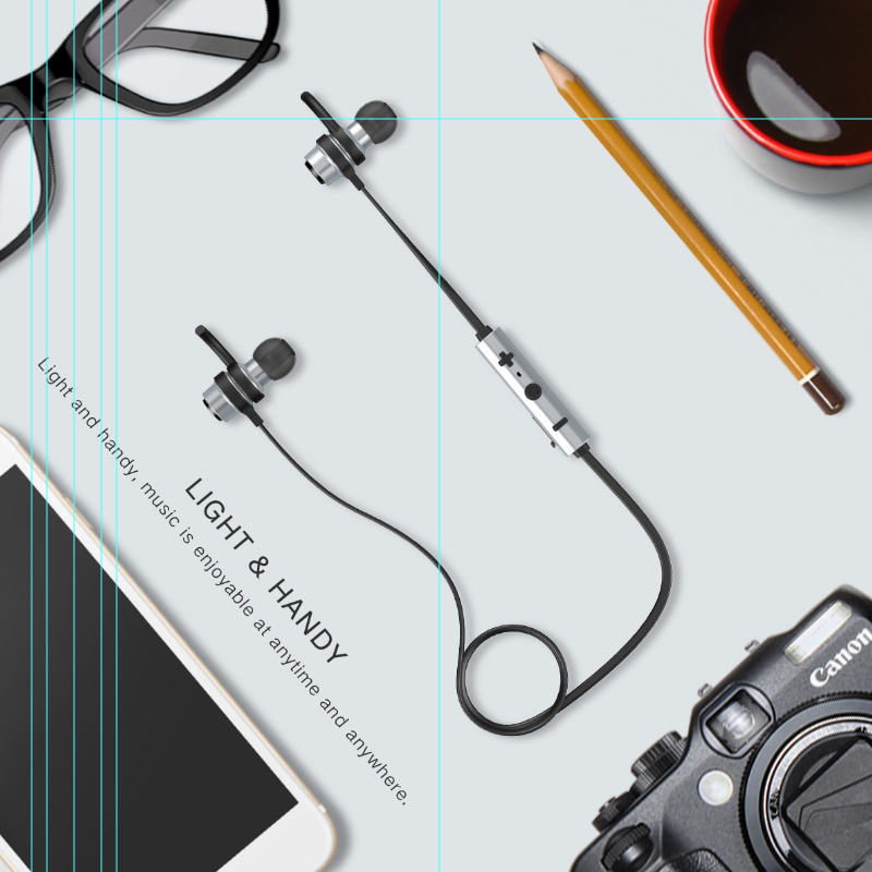 Baseus B16 Bluetooth Wireless Metal Headset with Microphone White